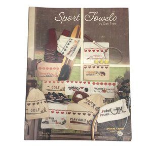 Vintage Cross Stitch Patterns, Sport Towels by Oak Tree, Delores G Hill Book 21